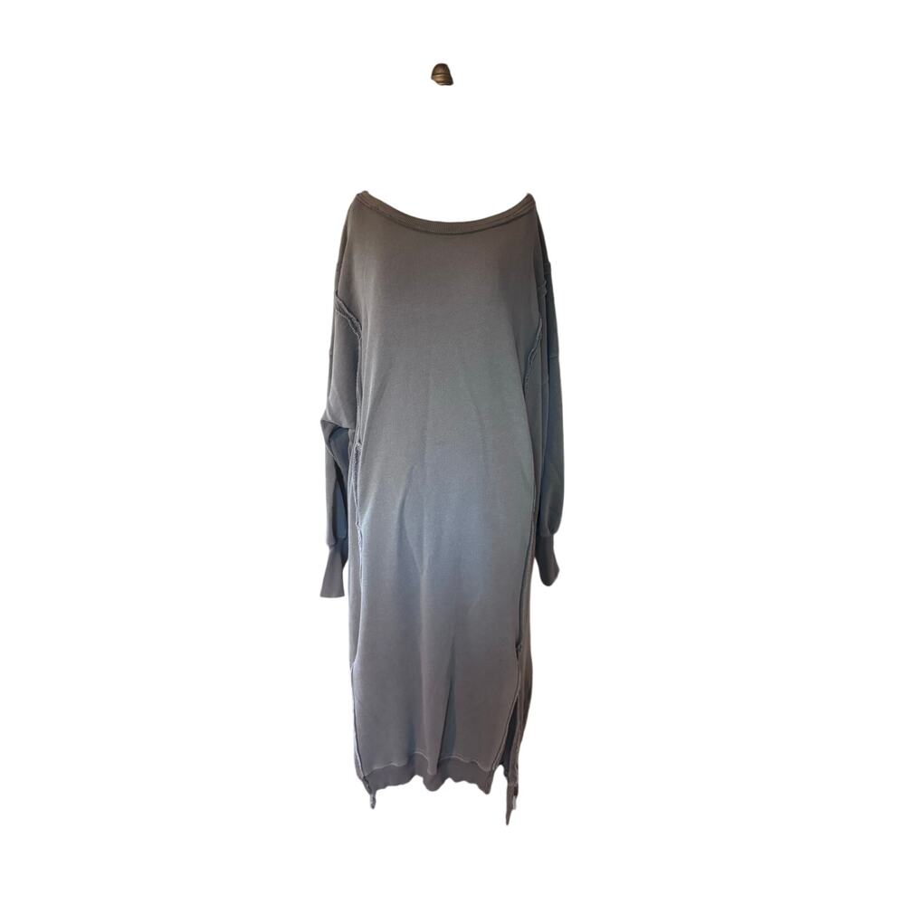 Free People We the Free Camden maxi sweatshirt dress womens sz m gray